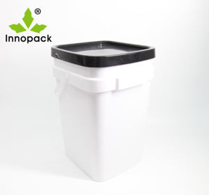 Seau en plastique couleur personnalisée seau carré 20L impression logo - Product Image 2