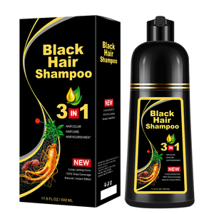 Shampooing pour cheveux noirs 3 en 1, liquide à base de plantes pour tous types de cheveux, shampooing nourrissant unisexe 500ML - Product Image 1