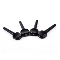 Chevilles d'accordage de violon de haute qualité à prix de gros, 4 pièces en ébène, accessoire de remplacement pour violon 4/4