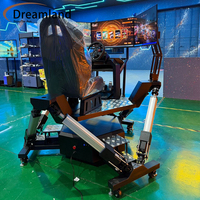Simulador de Carreras Dinámico de 6 Ejes Dreamland Commercial con 3 Pantallas HD, Cabina de Carreras F1, Equipo de Juego Arcade