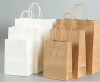 Sac d'épicerie personnalisable à fond carré en matériau recyclé brun, imprimé à l'écran, écologique et très vendu, pour emballage cadeau