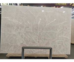 Luxury White Onyx <strong>Quartz</strong> Slab Translucent Polished Table Top Floor Wall <strong>Tile</strong> for Bathroom Living Room <strong>Artificial</strong> Stone