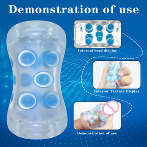 S-Hande transparente hombres masturbación taza juguetes Tpe impermeable personalizado producto Sexual - Product Image 3