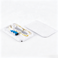 Boîtier de terminaison fibre optique FTTH NAP 1 port, panneau de sortie mural/de bureau en ABS avec adaptateur SC LC pour réseau FTTX