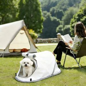 Tenda de Viagem Dobrável para Gatos, Cama Portátil para Animais de Estimação, Casa para Gatos e Cães Pequenos com Zíper Respirável para Uso Interno e Externo - Product Image 3