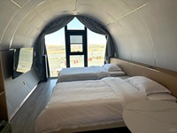 Maison capsule spatiale de luxe, maison préfabriquée en acier, petite maison mobile, maison capsule pour l'aventure en plein air, cabina de capsula