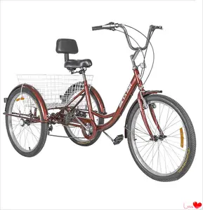 J Dành Cho Người Lớn Ba Bánh Xe Đạp Ba Bánh 24 '26' Xe Đạp Xe Đạp Khung Xe Đạp 24 Inch Chu Kỳ Eec Bicicleta Tricillo De Carga