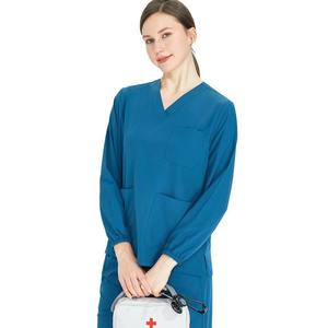 Ensemble de gommage à manches courtes extensible à séchage rapide pour femmes pour salle d'opération médecin infirmière vêtements de travail - Product Image 5