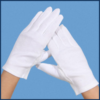 Gants d'étiquette de travail en coton blanc Perles de disque Gants de protection anti-poussière résistants à l'usure pour hommes femmes Fabricant gratuit