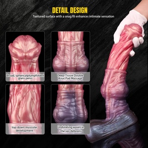 YOCY Dual Layer Silicone Horse <b>Dildo</b> with Suction Cup Fantasy Horse <b>Dildo</b> Anal Plug Female Masturbate Flexible Horse <b>Dildo</b> - Product Image 4