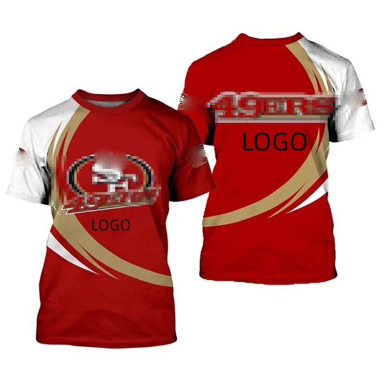 Camiseta estilo time de futebol com design personalizado, camiseta estilo Saint 49 Miami Buccaneers, novidade da moda