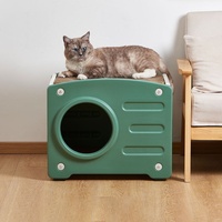 Neues YM-09 Atmungsaktives Wasserdichtes PE-Verdicktes Katzenhaus Ganzjährig Nutzbares Innen-Haustierbett für Katzen & Hunde