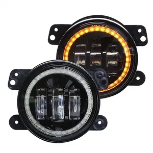 4 "Fog Lamp LED Halo Ring Devil Eye 4 Polegada Luz de Nevoeiro com Rebrather Vent