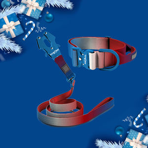 Correa y <span class=keywords><strong>Collar</strong></span> Ajustable Táctico de Nailon Personalizado para Perro, Acolchado de Neopreno con Hebilla Ligera de Metal de Aluminio para la Temporada Navideña - Product Image 2