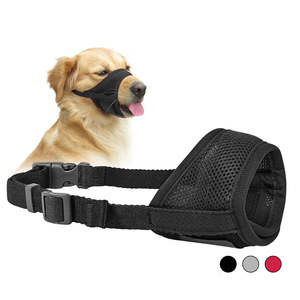 <span class=keywords><strong>Bozal</strong></span> para perro mascota grande, transpirable, ajustable, cómodo, prevención <span class=keywords><strong>de</strong></span> ladridos, <span class=keywords><strong>bozal</strong></span> suave <span class=keywords><strong>de</strong></span> malla ajustable para morder - Product Image 1