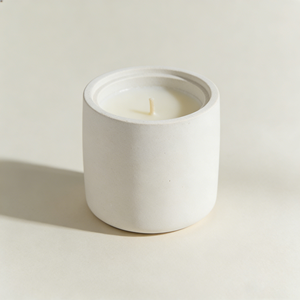 Ventes en gros de pots à bougies en béton ronds gravés avec logo personnalisé, pots à bougies en béton avec couvercle, étiquette privée personnalisée, pot à bougie parfumée en béton - Product Image 3