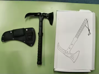 Hache tactique multifonction en acier inoxydable pour la chasse et le camping, acier à haute teneur en carbone, sac Onioin, qualité industrielle