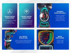 Máquina de boxeo YCF con medición de fuerza de ventilación, videojuego City Dragon Supresor, máquina de juego de monedas para un jugador, para mayores de 3 años - Product Image 6