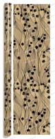 Kit d'emballage cadeau en papier kraft - Recyclable 80GSM Rouleau personnalisable avec des motifs floraux/feuillage pour l'emballage de toutes les occasions
