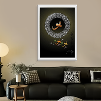 Coran lettre arabe calligraphie impressions sur toile abstraite huile conception islamique mur Art aquarelle musulman calligraphie peintures