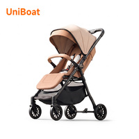 Poussette de luxe noire et blanche de haute qualité 3 en 1 pliable bidirectionnelle avec panier et siège auto sécurisé