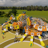 Système de toboggan géant robotisé pour aire de jeux commerciale à grande échelle, équipement de jeux extérieur pour enfants destiné aux projets de complexes hôteliers