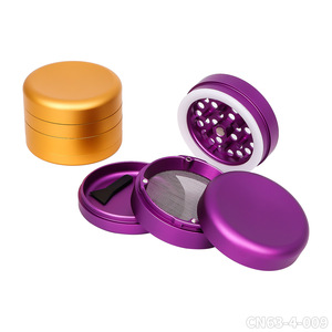 Molinillo de Hierbas de Aleación de Aluminio de 63 mm y 4 Capas, Triturador de Hierbas Metálico con Dientes de Resorte y Filtro para Accesorios de Fumar - Product Image 2