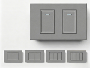 Interrupteur mural métallique 2 voies YuHe Group, commande tactile, design minimaliste, 16A 250V IP20 - Product Image 6