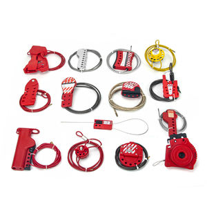 調節可能な引き込み式工業用ロックアウトケーブルプラスチックコーティングステンレススチールナイロンドアロックアウト用タグアウト - Product Image 1