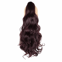 Extension de queue de cheval à clip banane 24 pouces 120g, ondulation naturelle, en fibre haute température, volumineuse, pour toutes les occasions