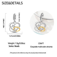 [Codedog] Bague d'amour romantique empilé argent plaqué breloque perle pendentif fabricant ventes directes conception originale bricolage bijoux fins