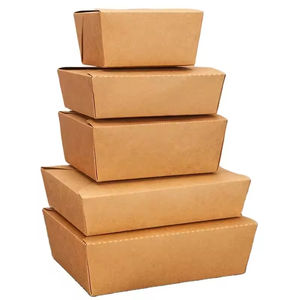 Caja Rectangular de Papel Kraft para Llevar con Tapa, Ideal para <span class=keywords><strong>Sushi</strong></span>, Bocadillos, Galletas, Ensaladas y Pollo Frito, 800 ml, al Mejor Precio - Product Image 4