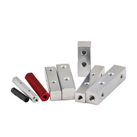 Écrous cubes M3 M4 M5 M6 en acrylique filetés, blocs hexagonaux en aluminium, fixations pour plaques, blocs de liaison en acrylique, profilés métalliques, écrous carrés