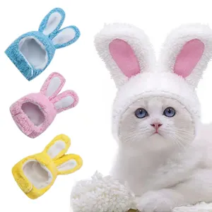 Botu Custom Schattige Kat Hoofddeksel Bunny Sleep Hoed Kat Hond Hoofddeksels Kostuum Uitvoering Grappige Pet Hoed Konijn Oren Cosplay Warme Capuchon