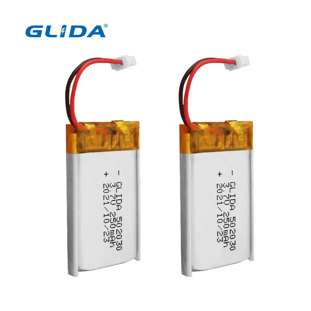 Paket baterai lipo 502030 3.7v 250mah untuk elektronik konsumen
