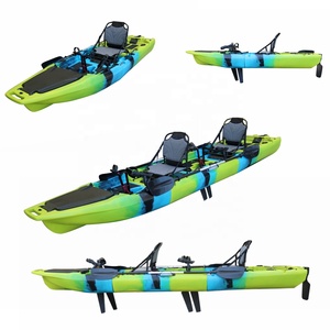 Kayak modulaire de pêche à pédale Kayak à pédale pour 2 personnes Kayak pliant détachable avec pédale fabriqué <span class=keywords><strong>en</strong></span> Chine 3 ans de canoë - Product Image 3