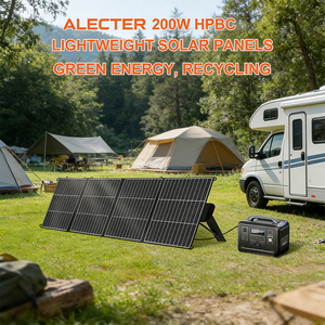 แผงโซลาร์เซลล์แบบพับได้ ALECTER 200W ได้รับการรับรองมาตรฐาน CE โมโนคริสตัลไลน์ ประสิทธิภาพสูง 23.4% กันน้ำระดับ IP65 น้ำหนักเบา - Product Image 2
