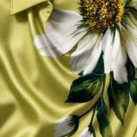 Chemisier en satin vert chartreuse à imprimé floral, manches longues, col en V, pour femme, élégant, pour le bureau, décontracté, soirée, haut tendance
