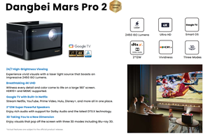 [Applications Globales] Nouveau Projecteur Dangbei Mars Pro2 2026 – Meilleur Projecteur à Longue Portée 2450 ISO Lumens DLP Laser 4K UHD - Product Image 2