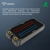 Socooler CRD36H5-45R ordinateur industriel refroidi à l'eau ventilateurs sans plomb écologiques Type fendu équipement médical dissipateur thermique en cuivre
