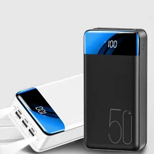 Hoge Capaciteit Power Bank 50000Mah Snel Opladen Usb C Led Display Mobiele Telefoon Power Bank Banca Di Potere 50000Mah