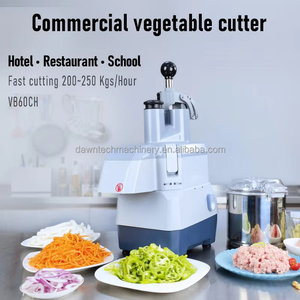 Procesador de Alimentos Eléctrico Yunqingtech, Cortador Comercial de Frutas y Verduras con Función de Rebanado y Picado, 4 Cuchillas - Product Image 3