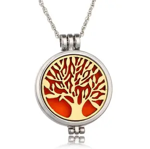Cheap glow dark open locket tree of life pendant necklace
