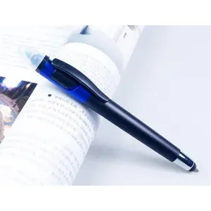 Stylet d'écran multifonctionnel de haute précision, stylo double face avec surligneur et stylo à bille caché, stylo à bille en plastique