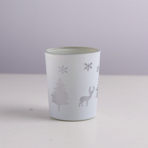 AIKUN Christmas Style Glass Empty Candles <b>Cup</b> Electroplated Candlestick <b>Holder</b> Household Luxury Candle Jars - Product Image 5