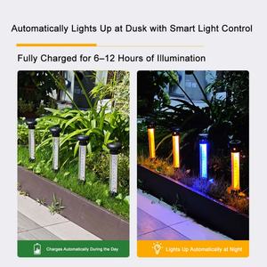 Lámpara Solar de Jardín con Termómetro, Lámpara LED Decorativa para Césped, Impermeable, Encendido Automático al Anochecer - Product Image 3
