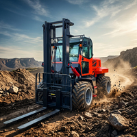 Harga Grosir Pabrik Forklift Diesel 5 Ton untuk Konstruksi, Pabrik Batu Bata, Pengangkutan Barang, Penanganan, Forklift Segala Medan