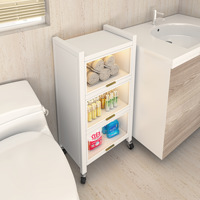 Armoire de rangement mobile moderne en acier extensible multi-niveaux pour salon, cuisine, salle de bain