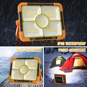 100W Solar Powered <b>LED</b> <b>Work</b> <b>Light</b> 216 <b>LEDs</b> 10000LM Magnetic <b>Rechargeable</b> Lamp 5000mAh Battery 5 Lighting Modes IP55 Waterproof - Product Image 4