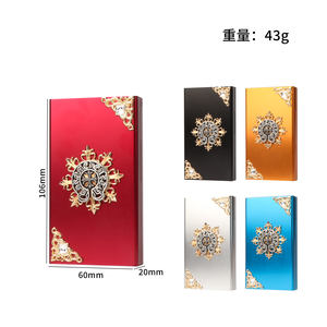 Futeng 2025 Étui à cigarettes fin de <span class=keywords><strong>luxe</strong></span> pour femmes Accessoire portable en métal et acier pour fumeurs Boîte à cigarettes avec impression de logo personnalisé OEM - Product Image 6